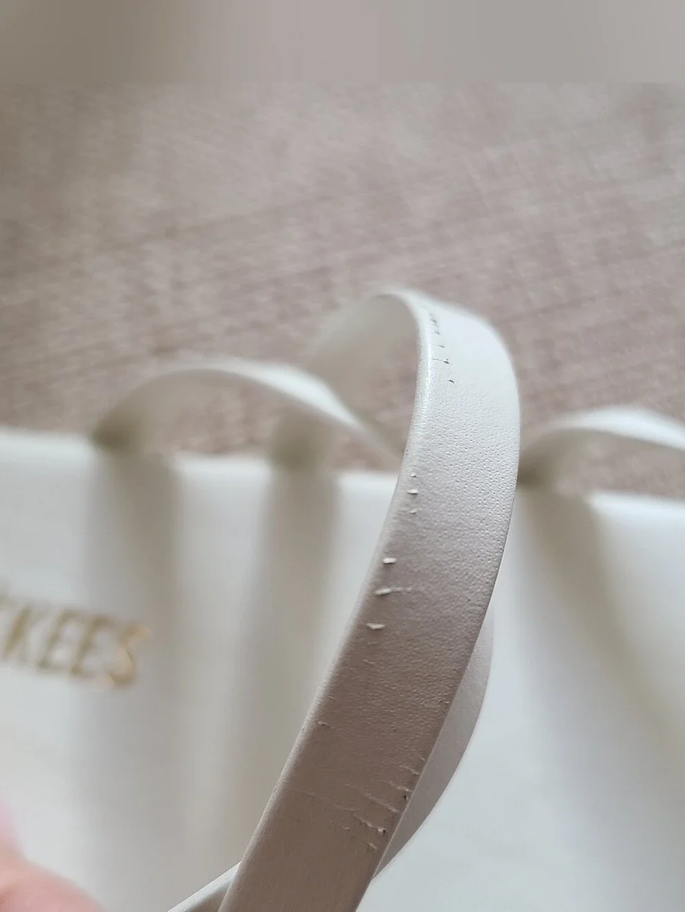 TKEES Senna Multi-Strap Leather Slide Sandals in Cream/White NEW Size 6